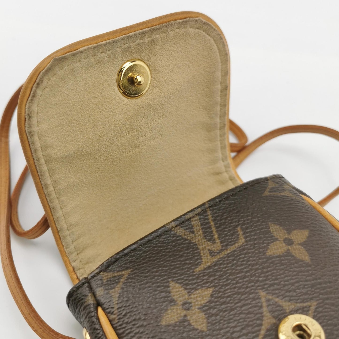 Preloved GLM-Pochette Cancun Monogram Print Snap Crossbody Bag 017851700188
