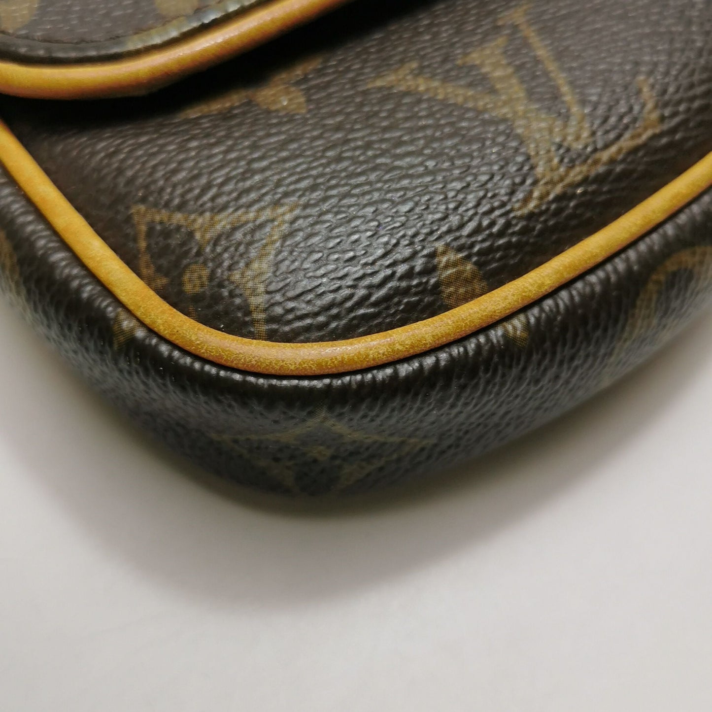 Preloved GLM-Pochette Cancun Monogram Print Snap Crossbody Bag 017851700188