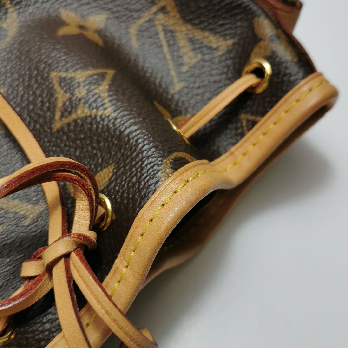 Preloved GLM-NOE Nano Monogram Drawstring Crossbody Shoulder Bag with Chip 250529781213491