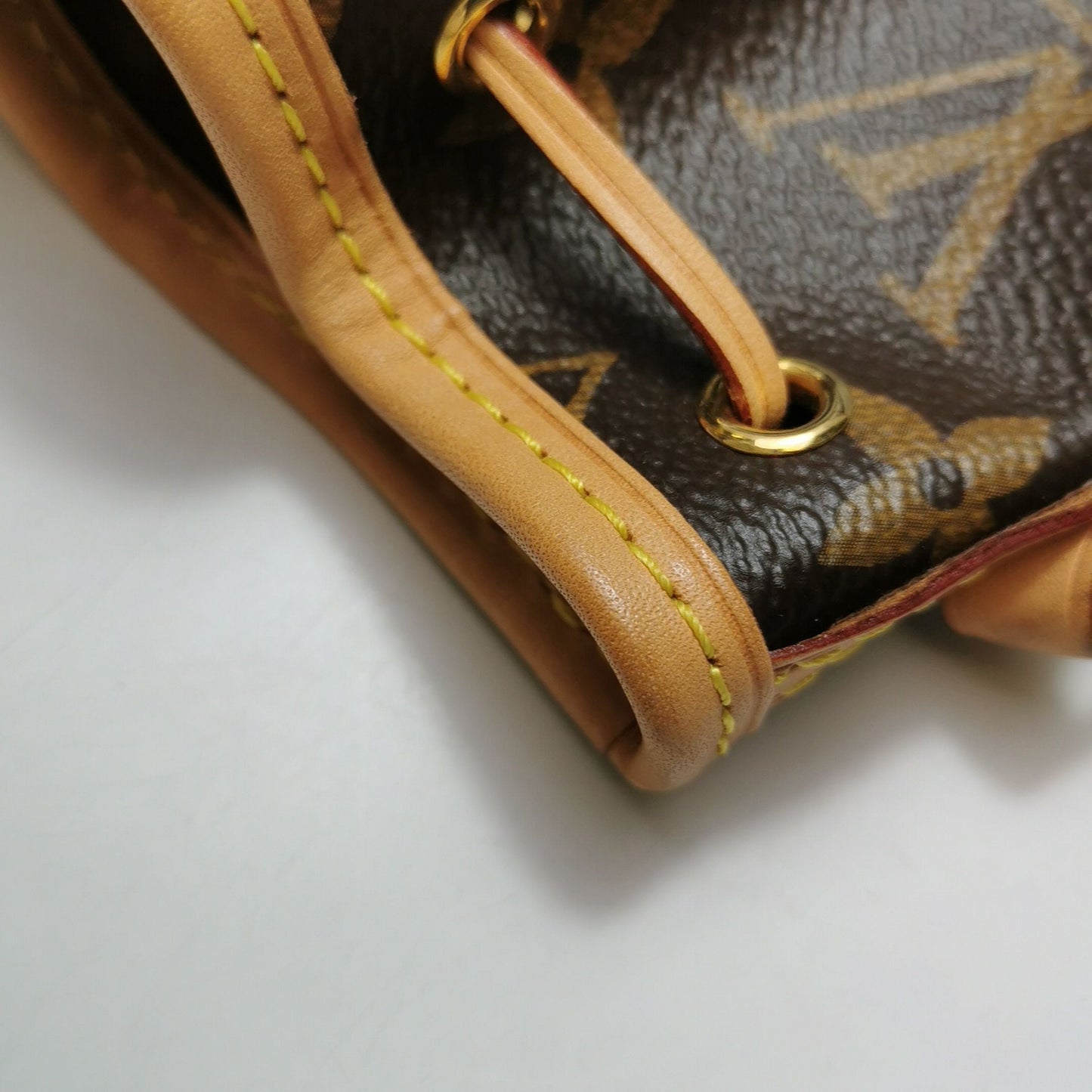 Preloved GLM-NOE Nano Monogram Drawstring Crossbody Shoulder Bag with Chip 250529781213491
