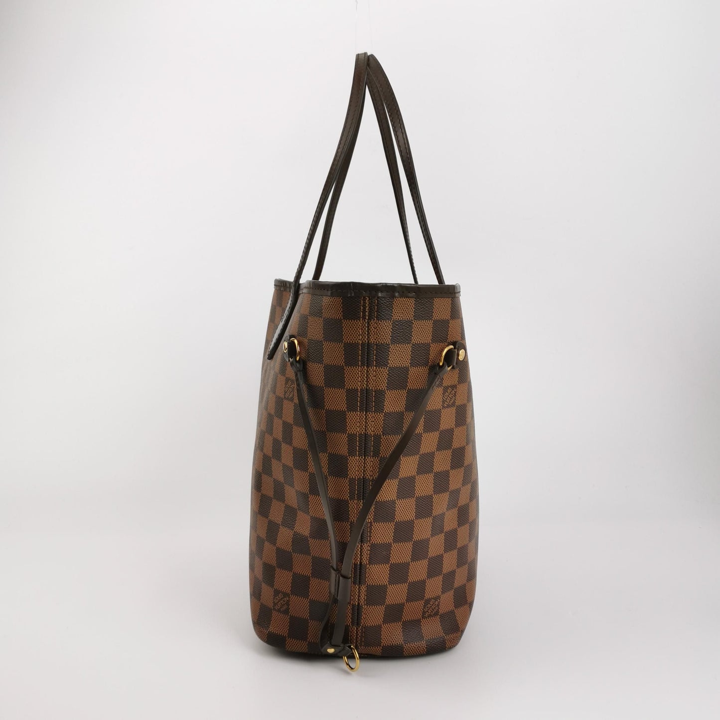 Preloved GLM-Neverfull Medium Damier Ebene Tote Bag with Chip 250530781215407