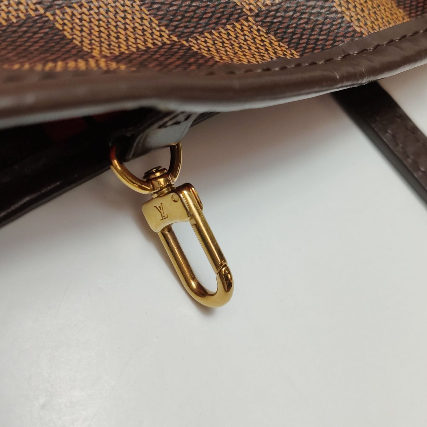 Preloved GLM-Neverfull Medium Damier Ebene Tote Bag with Chip 250530781215407