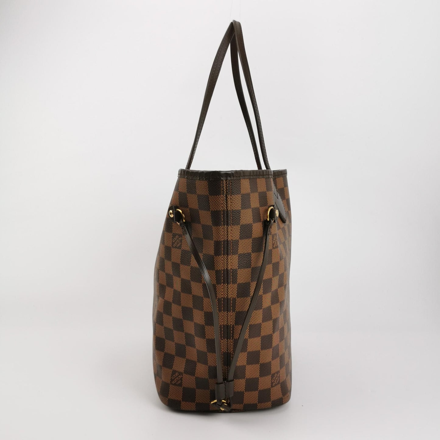 Preloved GLM-Neverfull Medium Damier Ebene Tote Bag with Chip 250530781215407