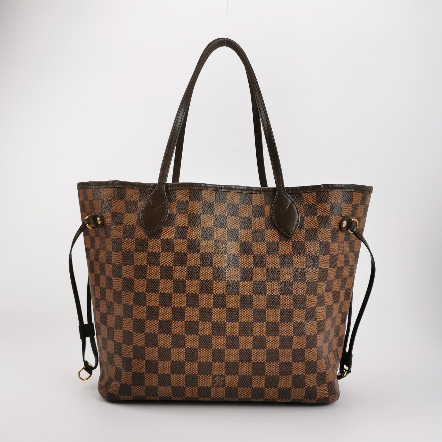 Preloved GLM-Neverfull Medium Damier Ebene Tote Bag with Chip 250530781215407