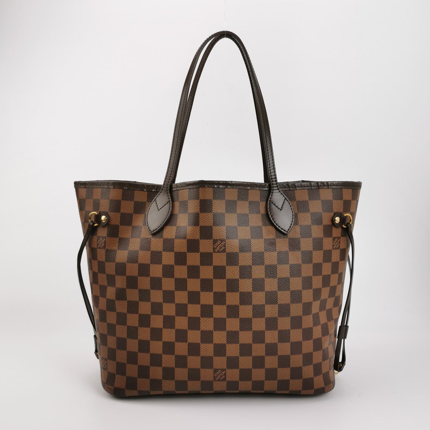 Preloved GLM-Neverfull Medium Damier Ebene Tote Bag with Chip 250530781215407
