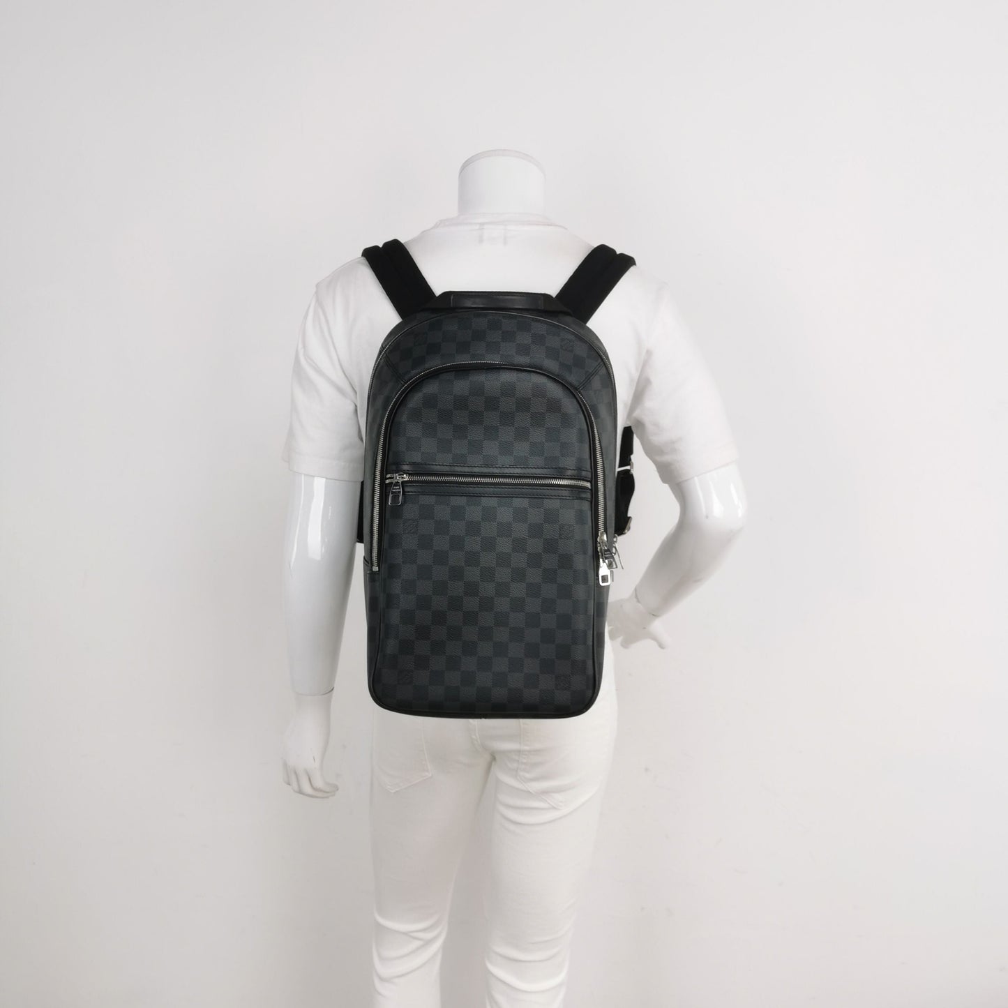 Preloved GLM-Michael Backpack in Checkered Leather 250529781212590