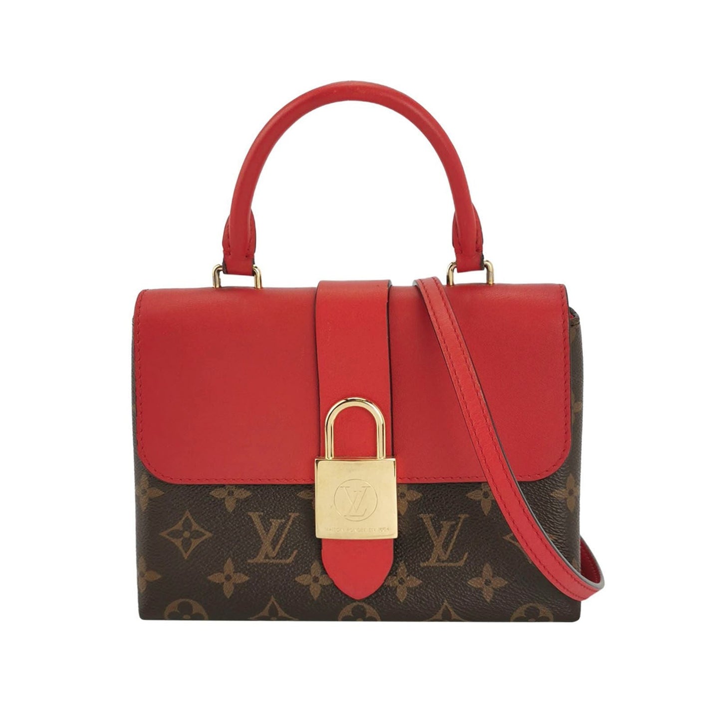 Preloved GLM-Locky BB Leather Monogram Lock Top Shoulder Bag 250528781211942