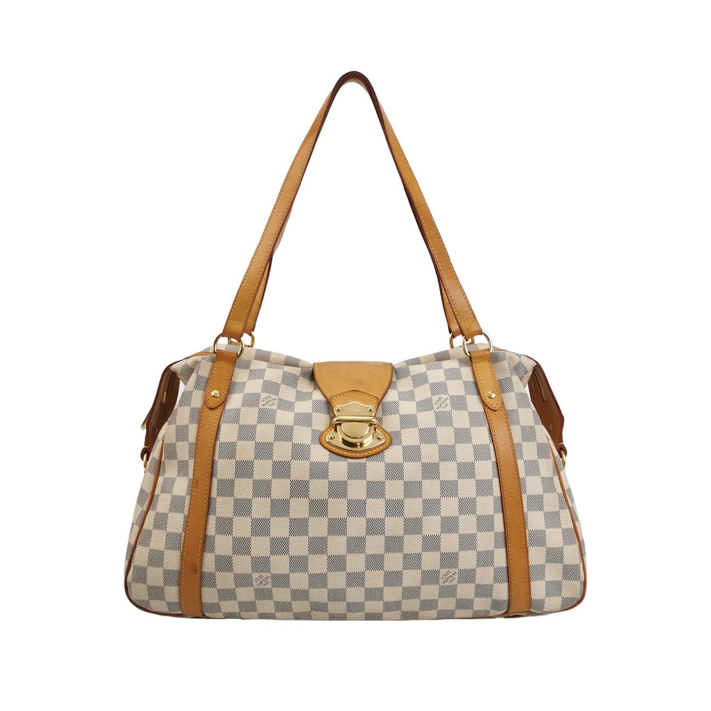 Preloved GLM-Stresa Checkered Leather Shoulder Bag 250527781210280