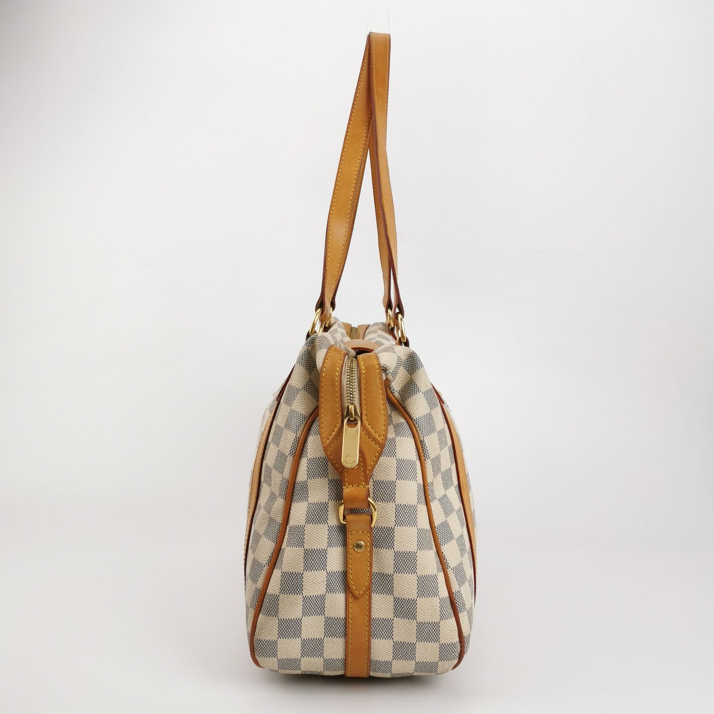 Preloved GLM-Stresa Checkered Leather Shoulder Bag 250527781210280