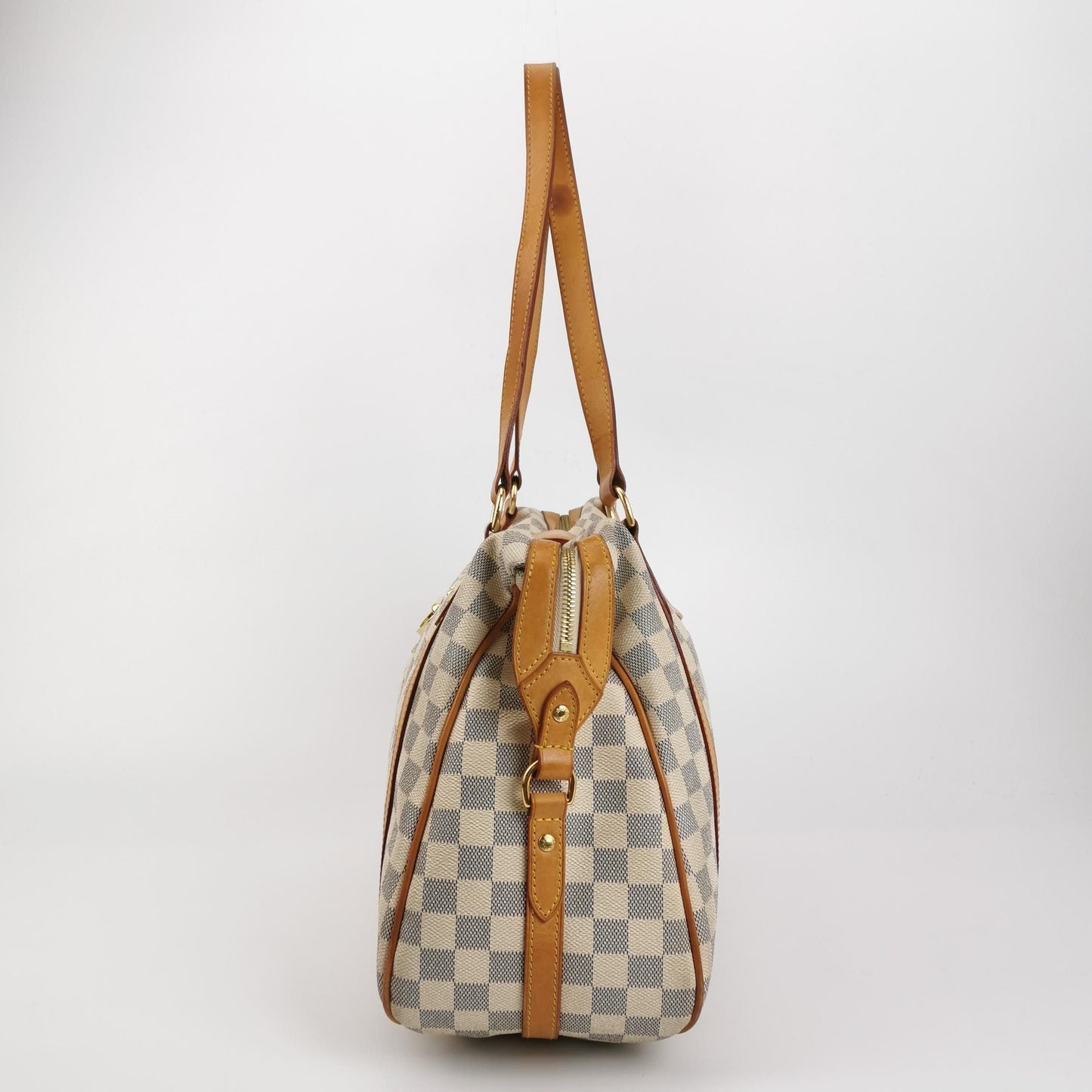 Preloved GLM-Stresa Checkered Leather Shoulder Bag 250527781210280