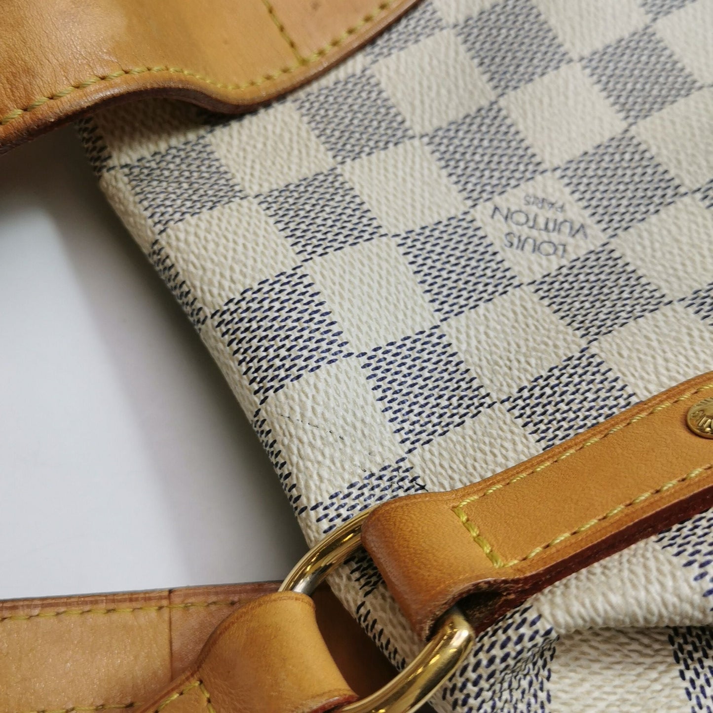 Preloved GLM-Stresa Checkered Leather Shoulder Bag 250527781210280