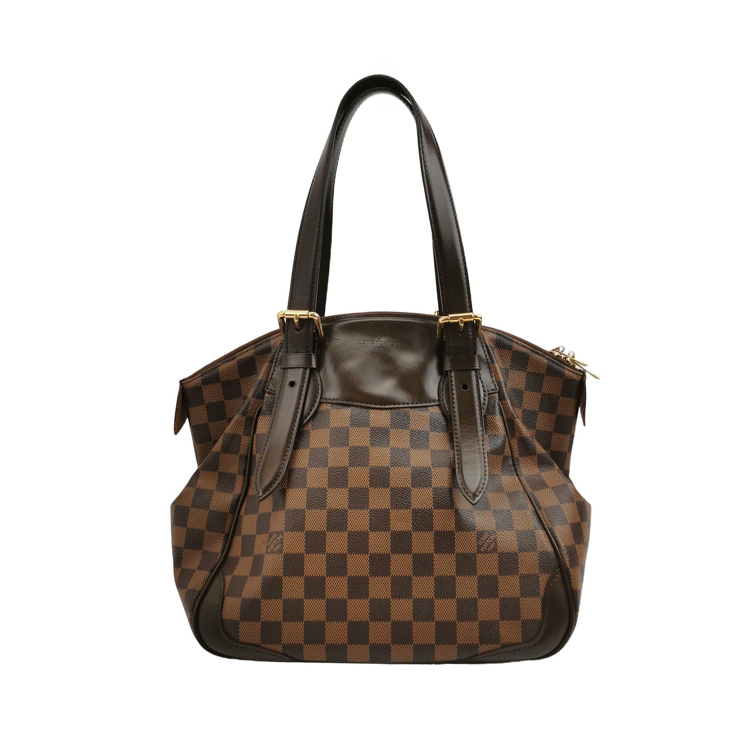Preloved GLM-Verona Medium Checkered Logo Embellished Tote Shoulder Bag 250529781213460