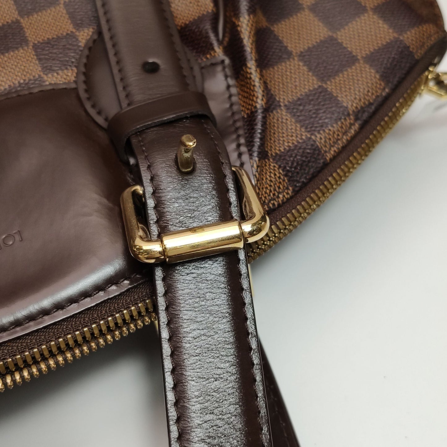 Preloved GLM-Verona Medium Checkered Logo Embellished Tote Shoulder Bag 250529781213460
