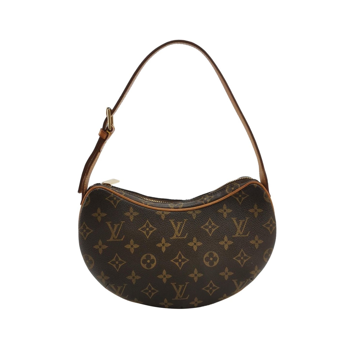 Preloved GLM-Croissant Pea Bag Small Monogram Print Curved Shoulder Bag 250529781212954