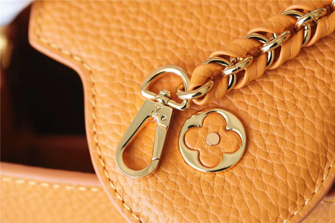 LV Capucines GLAMI Taurillon Jaune Sunbeam For Women,  Shoulder And Crossbody Bags 27cm/10.6in LVÃ‚Â 