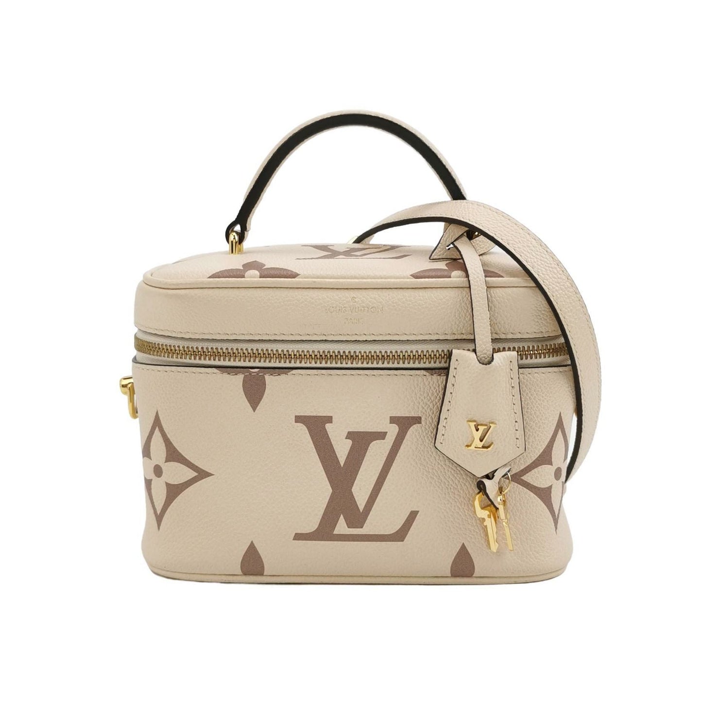 Preloved GLM-Vanity Makeup Case Small Cowhide Box Shoulder Bag Crossbody Bag with Chip 250527781209833