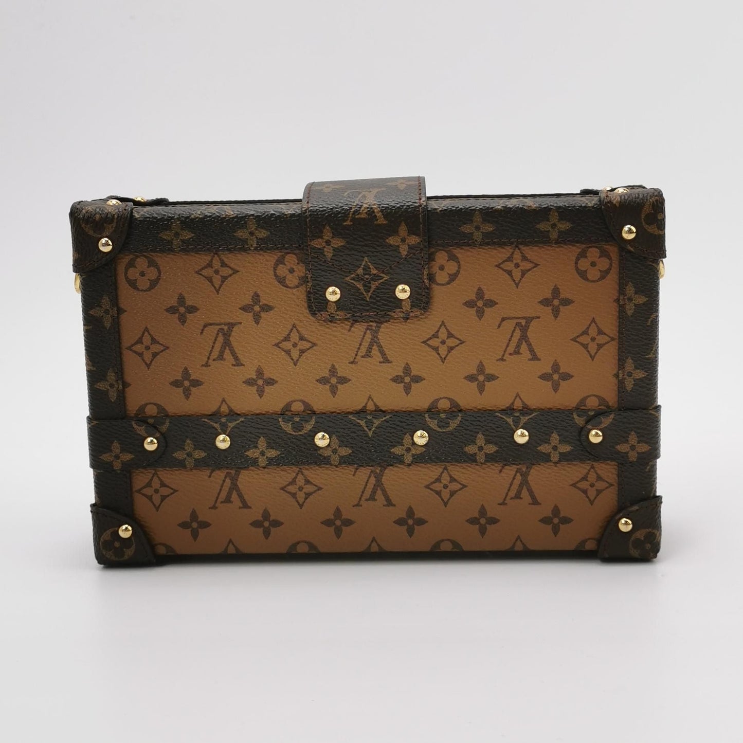 Preloved GLM-Petite Malle Small Monogram Print S-lock Crossbody Bag 250528781211803