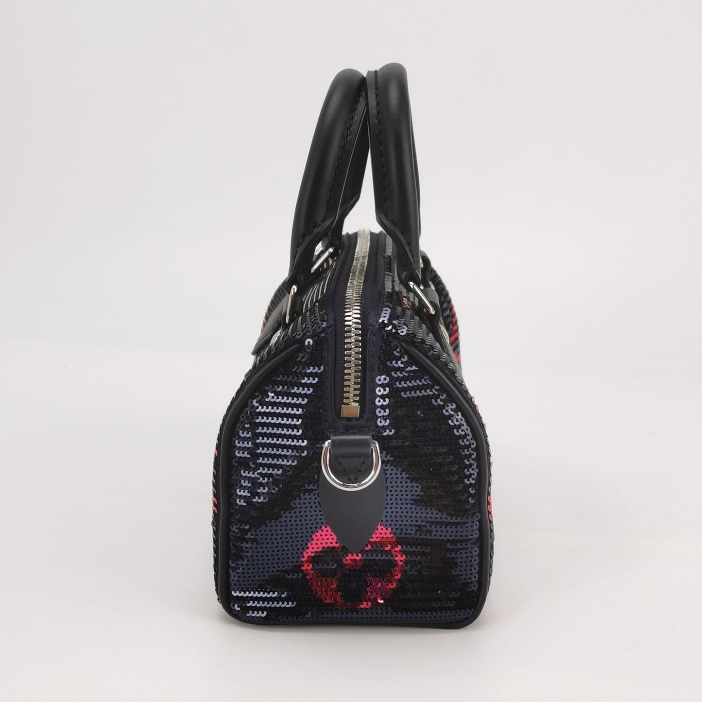 Preloved GLM-Speedy 18 Leather Sequins Logo Crossbody Bag Microchip 250528781211497