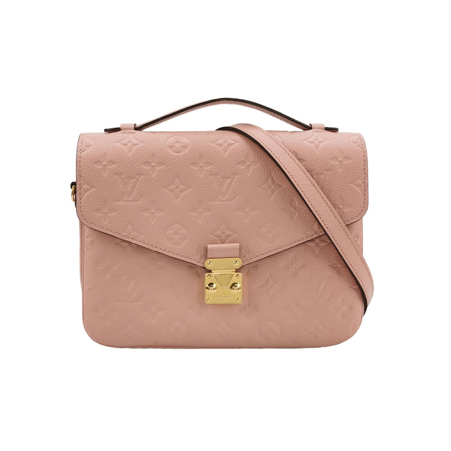 Preloved GLM-Pochette Metis Medium Cowhide Embossed S-lock Lock Messenger Crossbody Bag 250526781209190