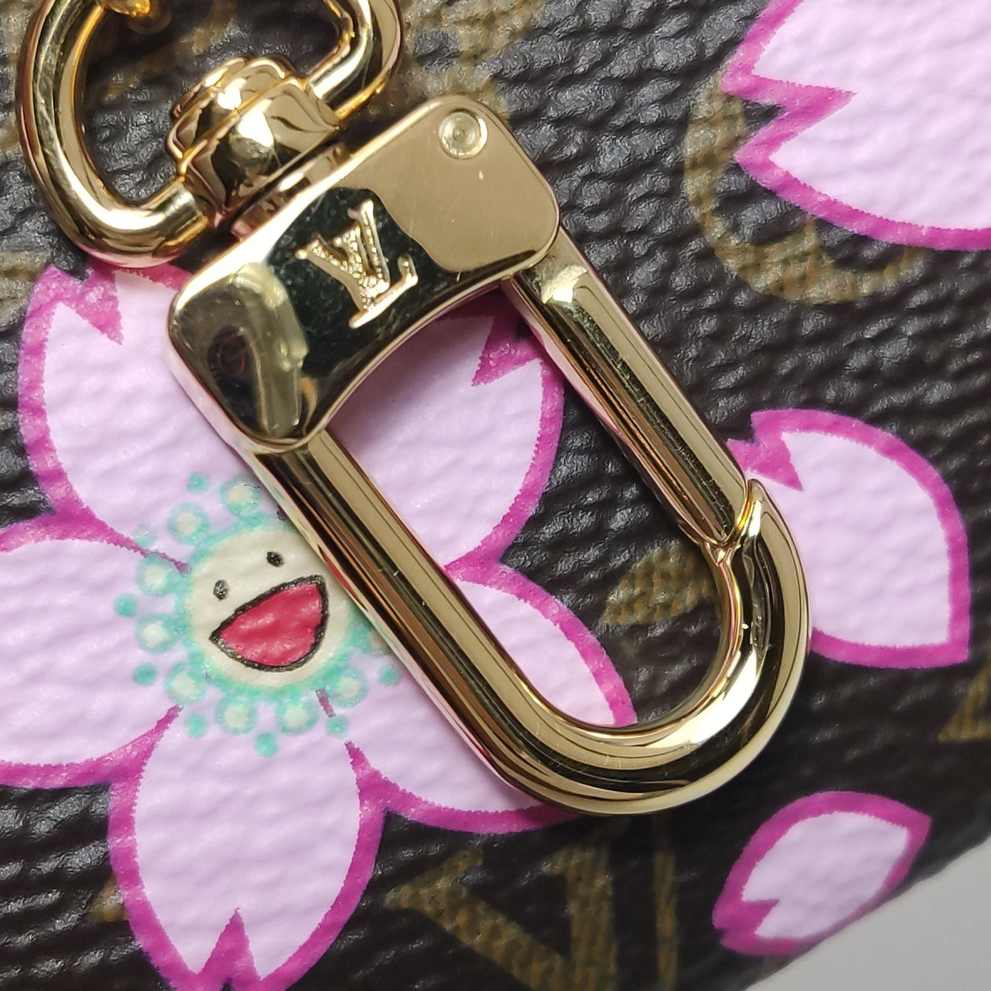 Preloved GLM-x TM Collaboration Bucket Nano Bag with Cherry Blossom Print and Chip 250524781205814