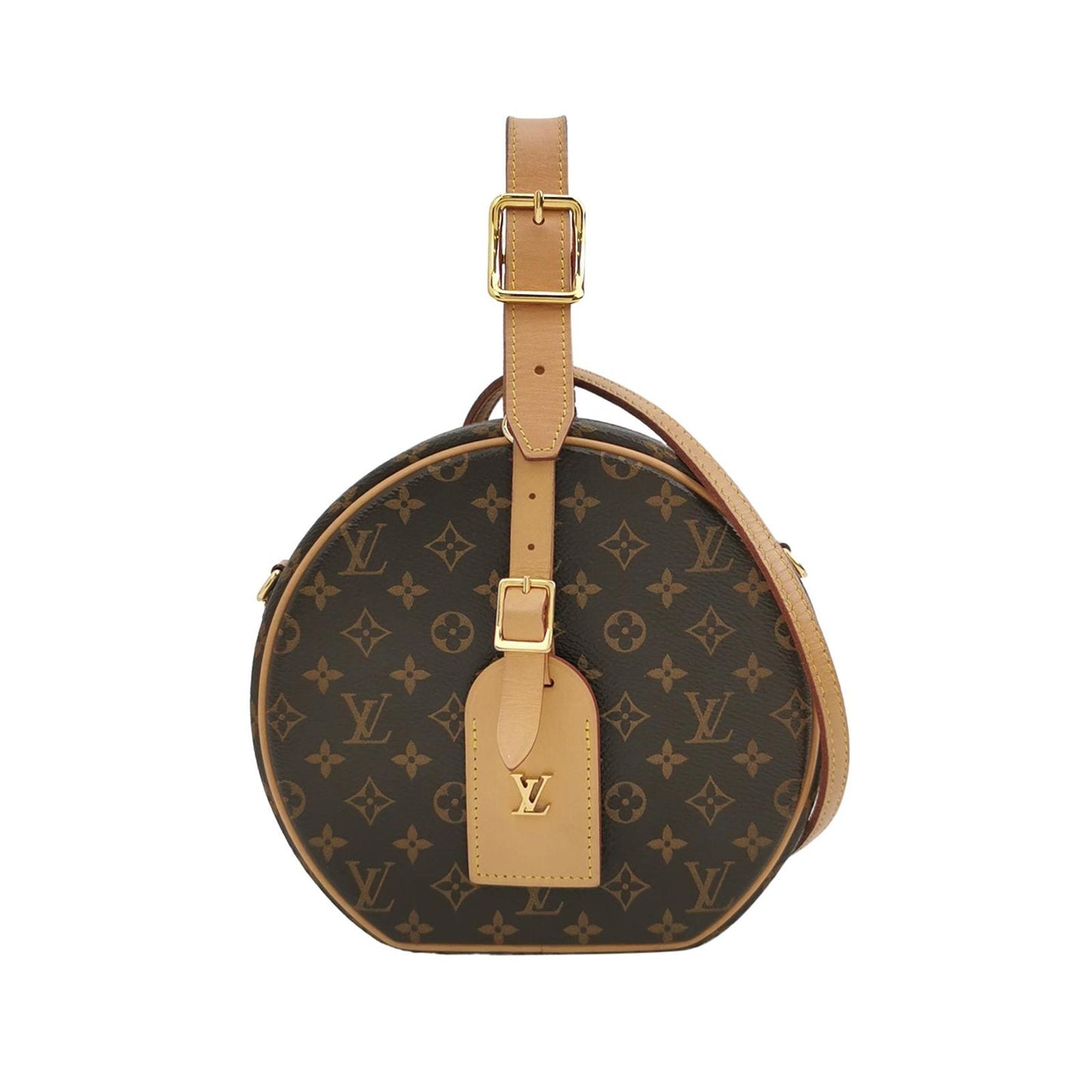 Preloved GLM-Boite Chapeau Small Monogram Print Round Bag Crossbody Bag with Chip 250516781194929