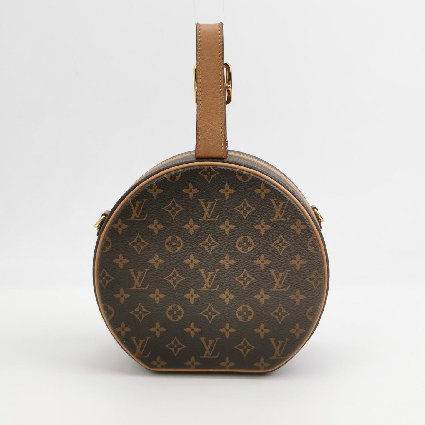 Preloved GLM-Boite Chapeau Small Monogram Print Round Bag Crossbody Bag with Chip 250516781194929