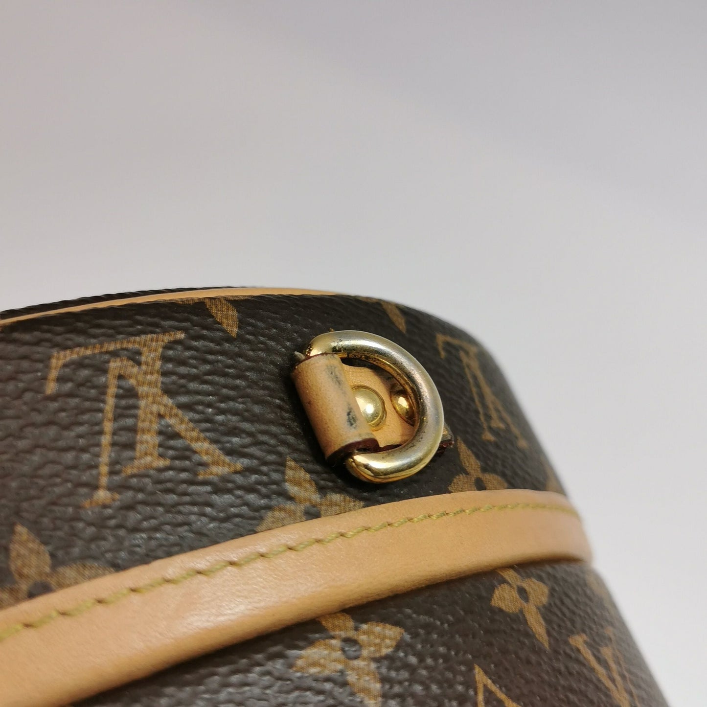 Preloved GLM-Boite Chapeau Small Monogram Print Round Bag Crossbody Bag with Chip 250516781194929
