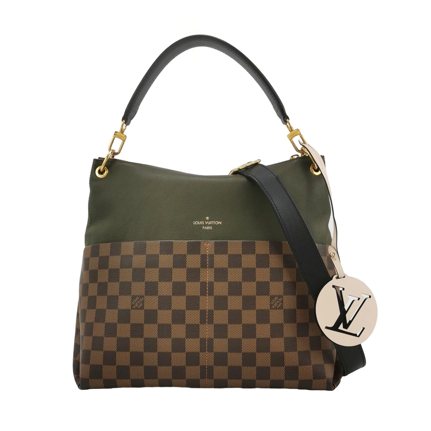Preloved GLM-Maida Leather Checkerboard Logo Shoulder Bag Crossbody Bag 250511781187443
