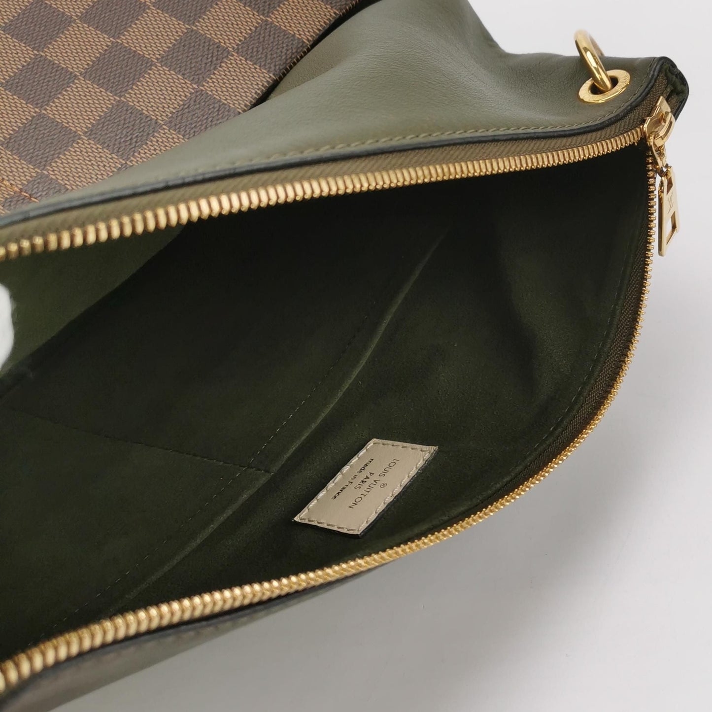 Preloved GLM-Maida Leather Checkerboard Logo Shoulder Bag Crossbody Bag 250511781187443