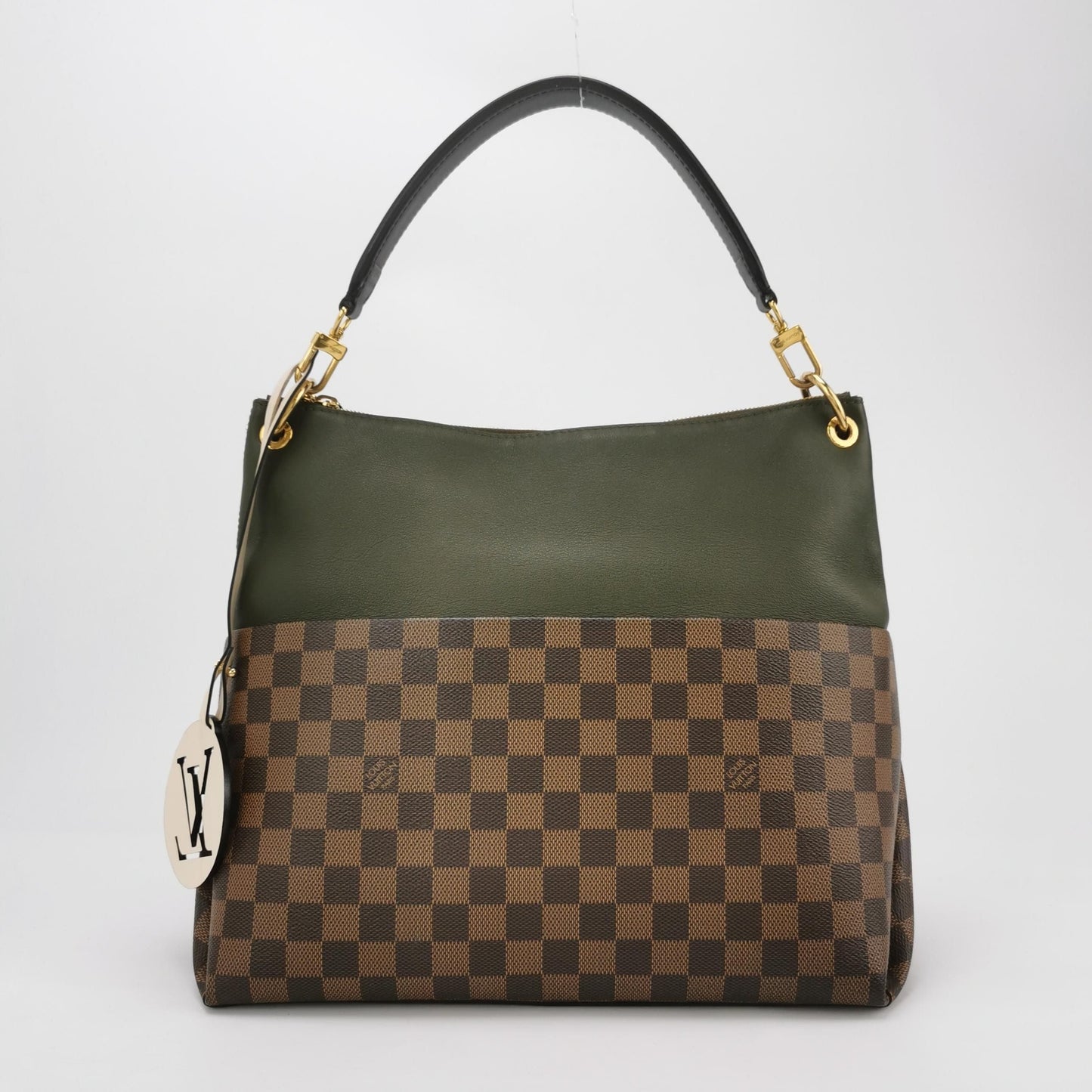 Preloved GLM-Maida Leather Checkerboard Logo Shoulder Bag Crossbody Bag 250511781187443