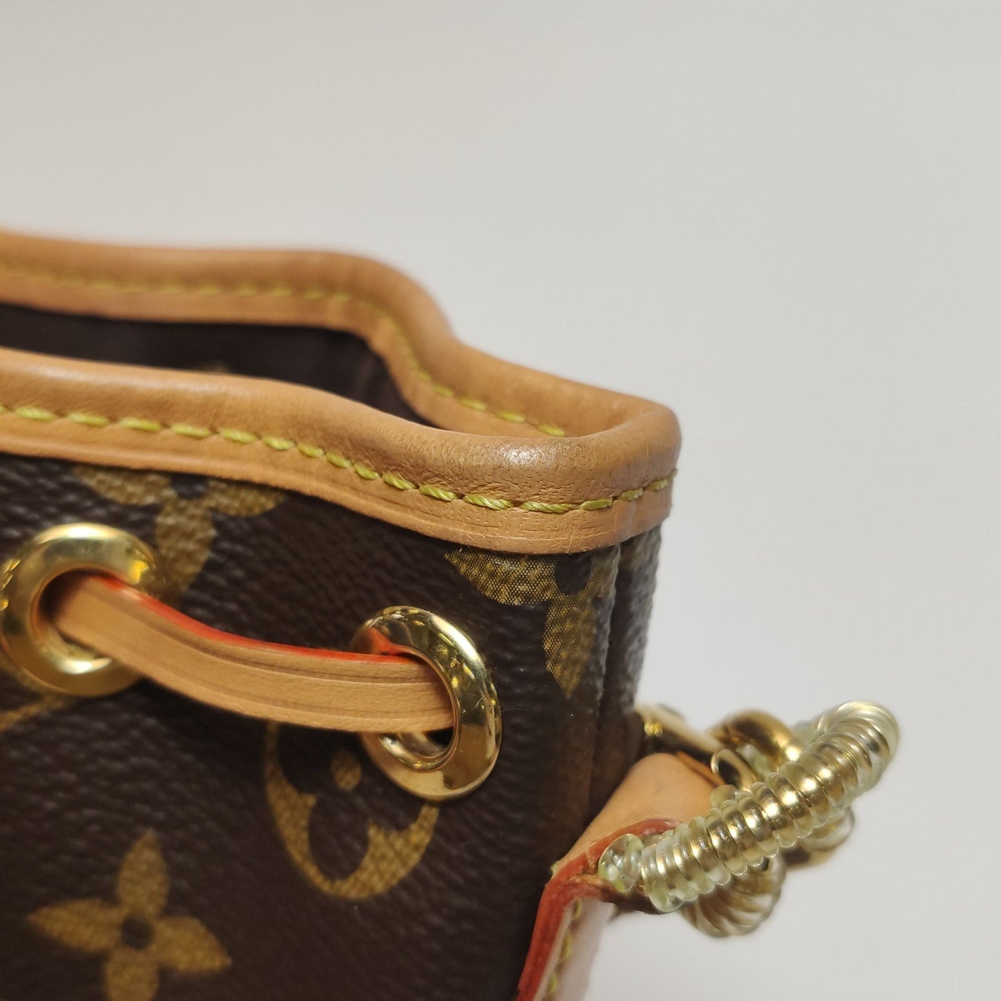 Preloved GLM-NOE Nano Monogram Drawstring Crossbody Bag Microchip 250508781183064