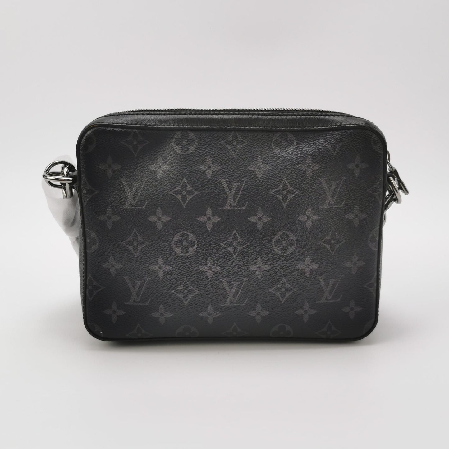 Preloved GLM-Trio Leather Monogram Crossbody Bag 250421781158372