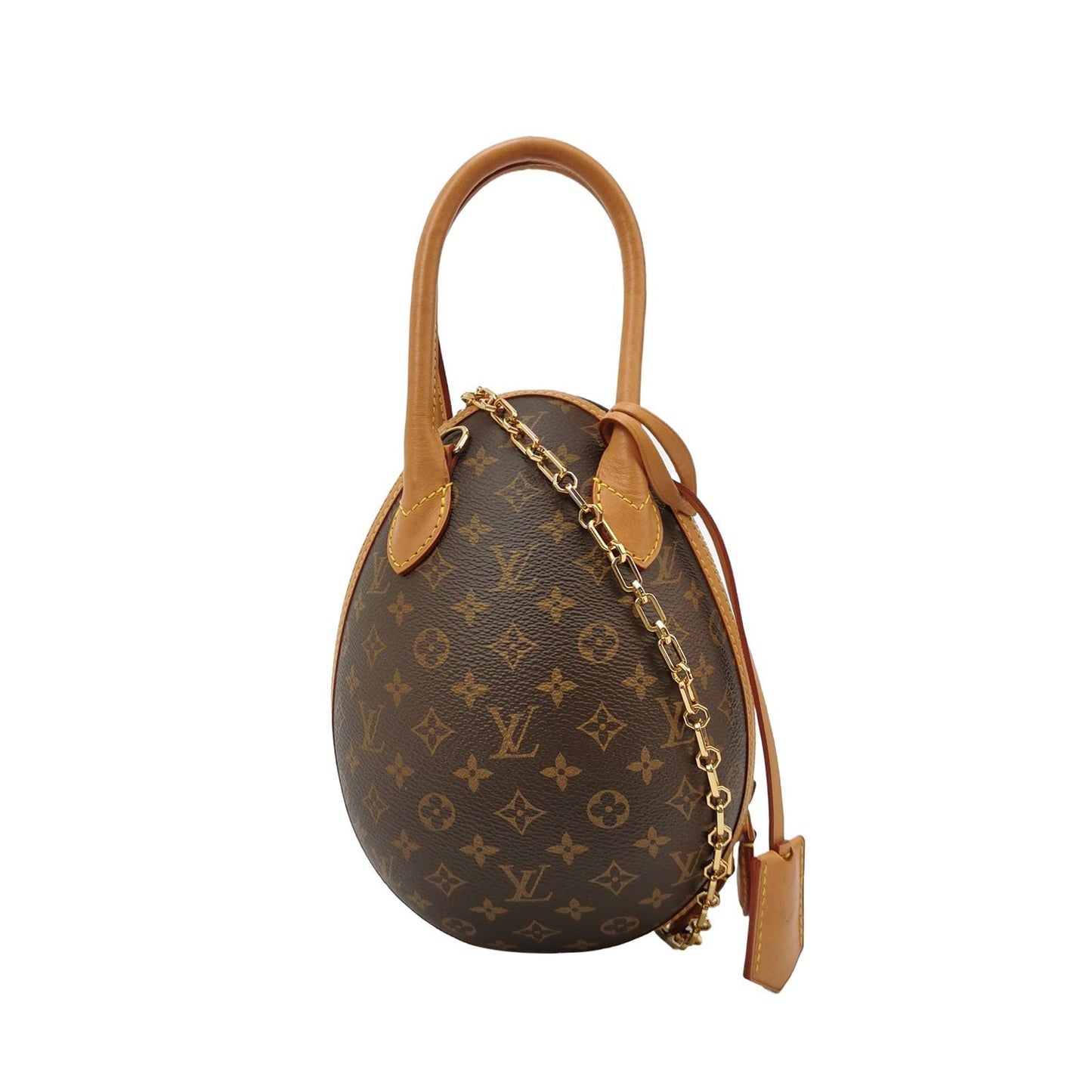 Preloved GLM-Egg Dinosaur Egg Monogram Print Chain Crossbody Bag with Chip 250425781165378