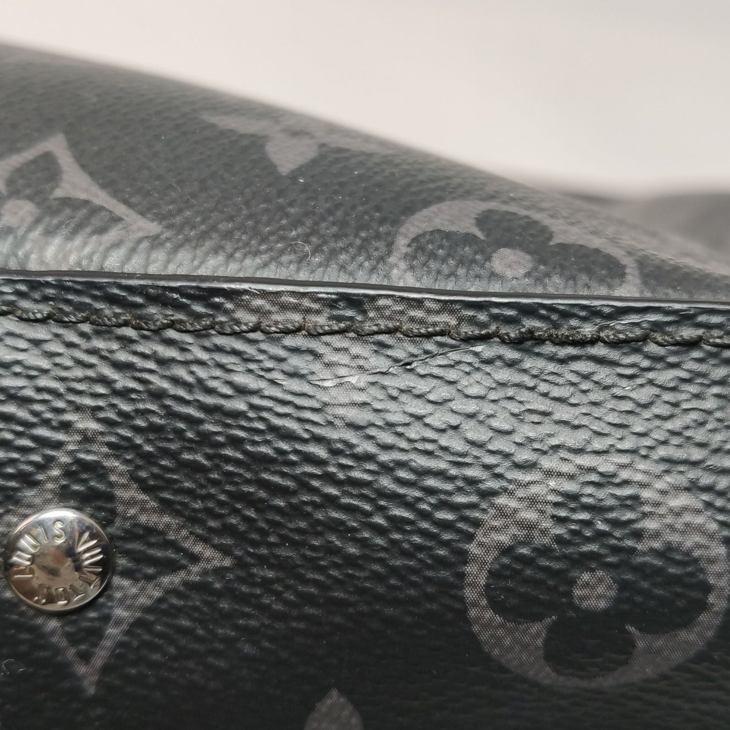 Preloved GLM-Trio Leather Monogram Crossbody Bag 250422781160410