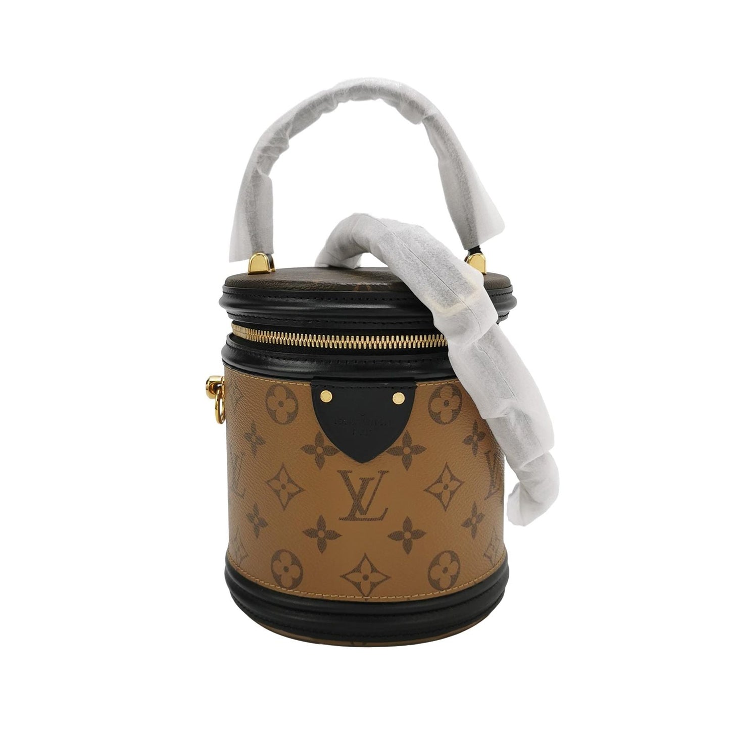 Preloved GLM-Cannes Bucket Small Leather Reverse Monogram Crossbody Bag 250308781096057