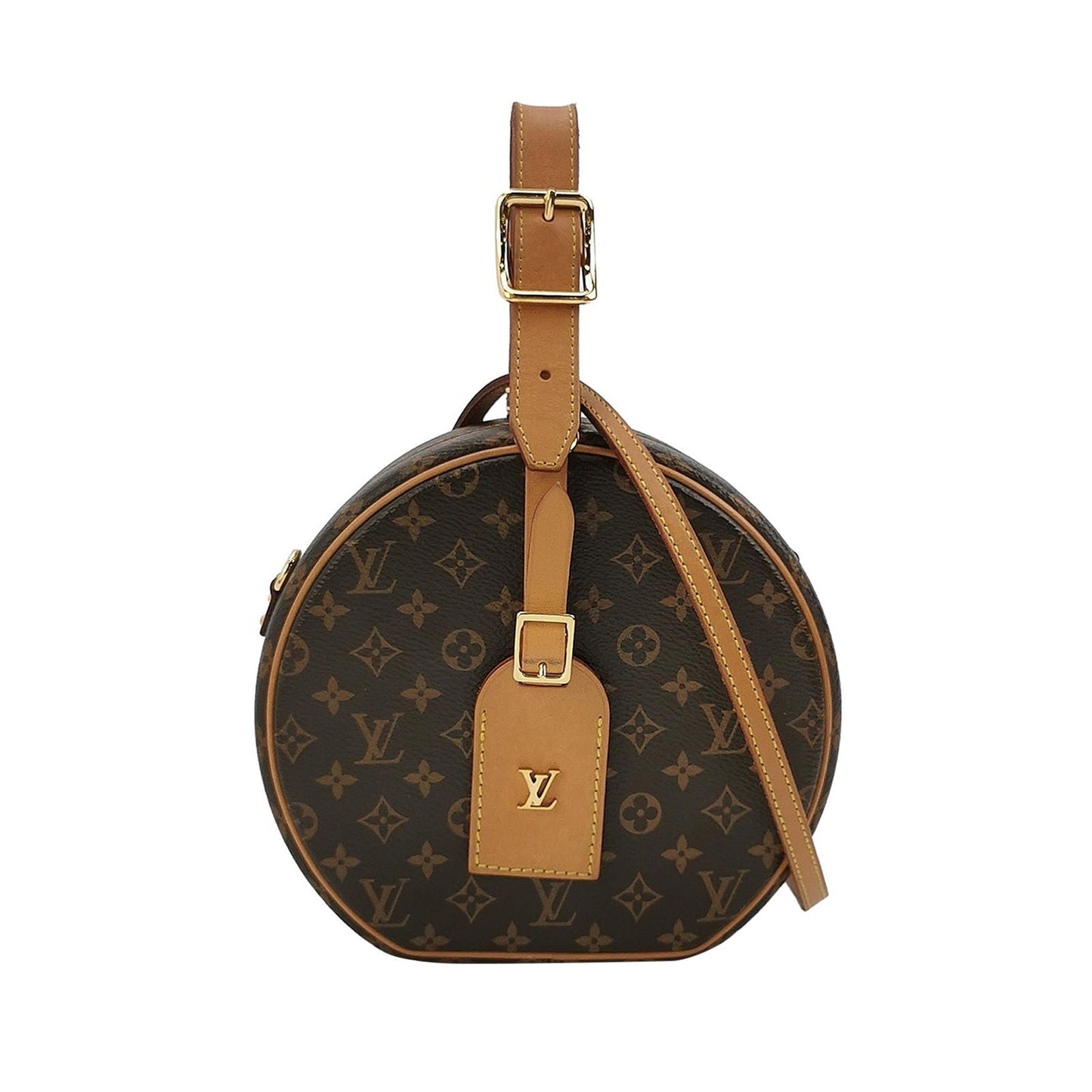 Preloved GLM-Boite Chapeau Small Monogram Print Round Bag Crossbody Bag 037850600063