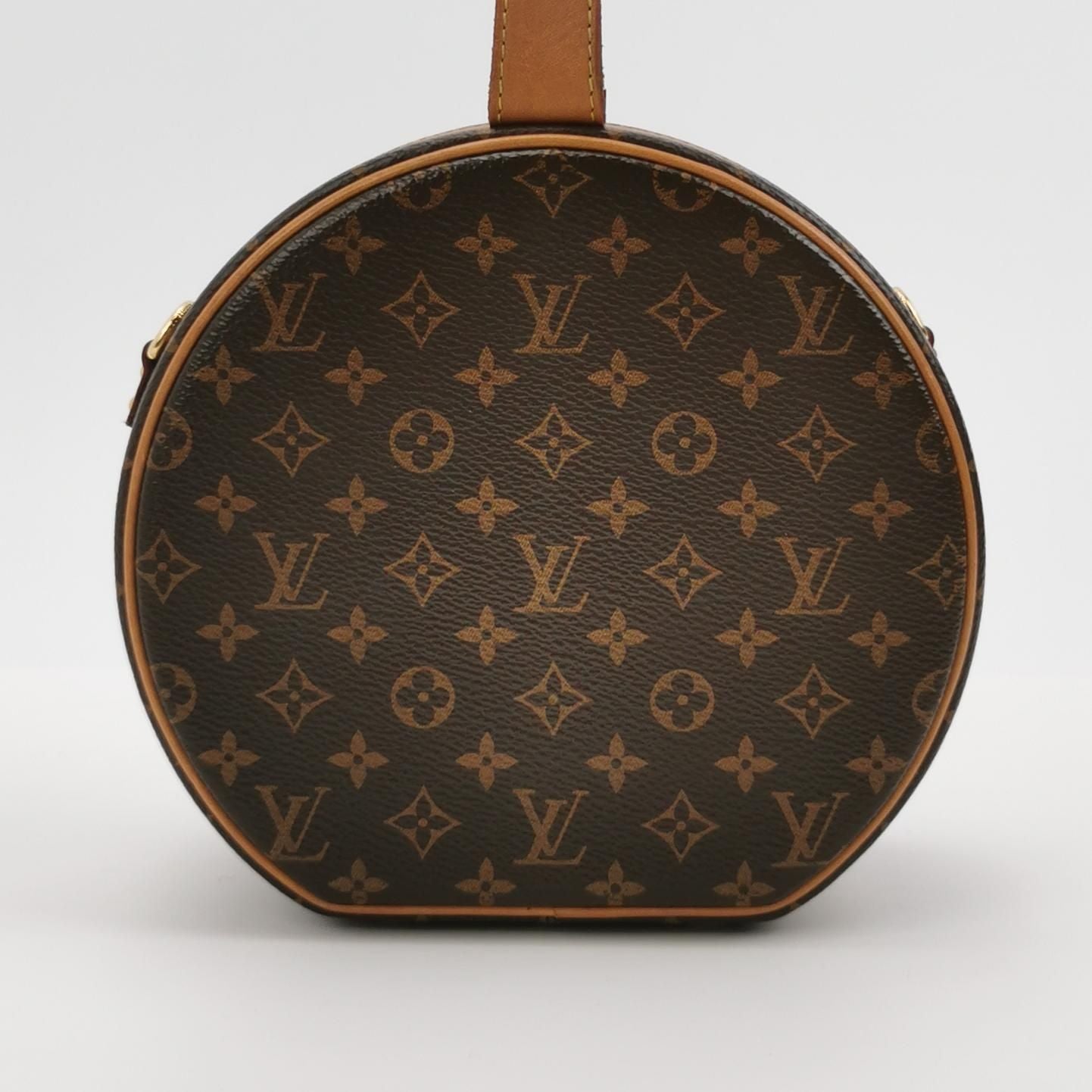 Preloved GLM-Boite Chapeau Small Monogram Print Round Bag Crossbody Bag 037850600063