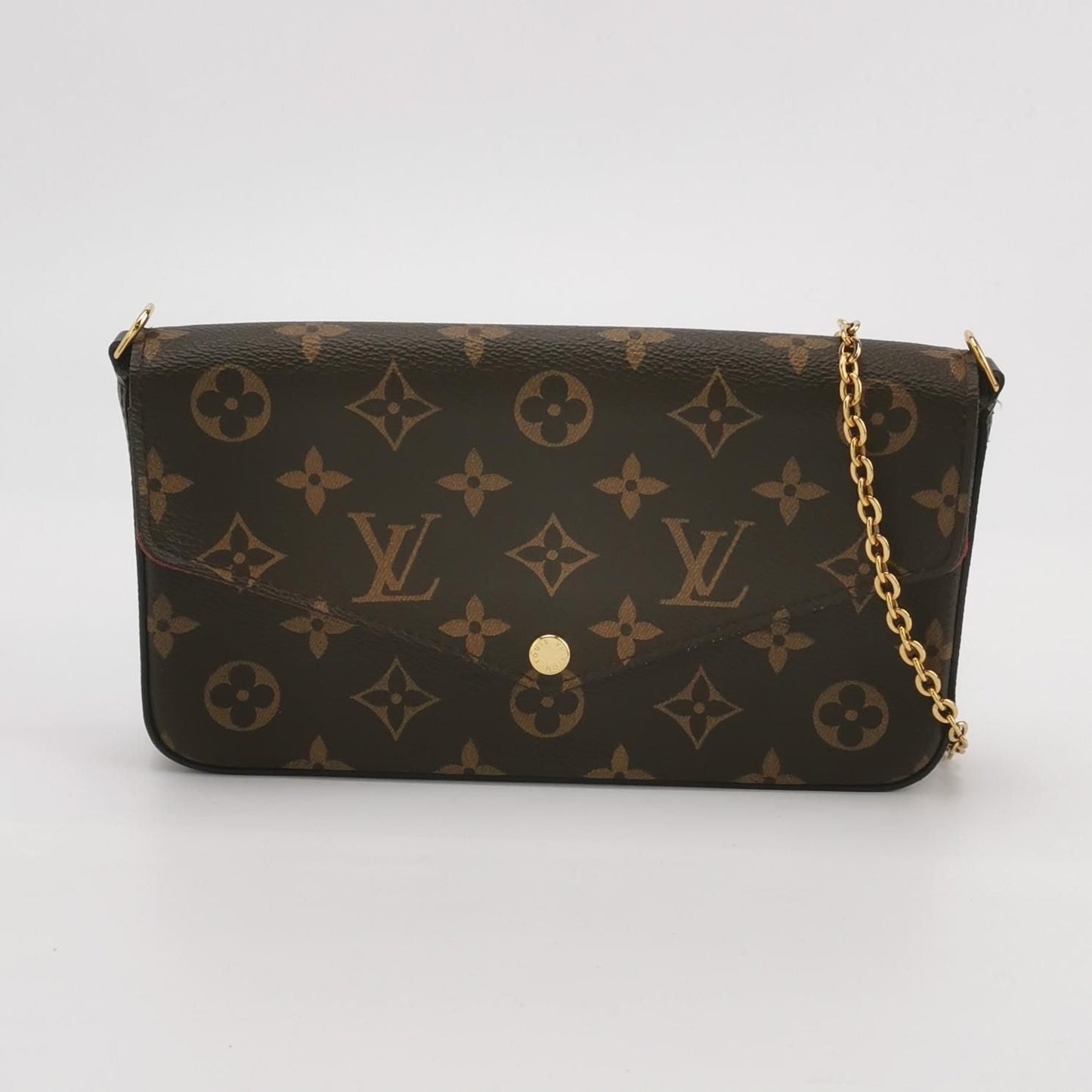 Preloved GLM-Pochette FÃ©licieä¸‰åˆä¸€å°å·Monogramå°èŠ±æŒ‰æ‰£å­æ¯åŒ… 250606781225153