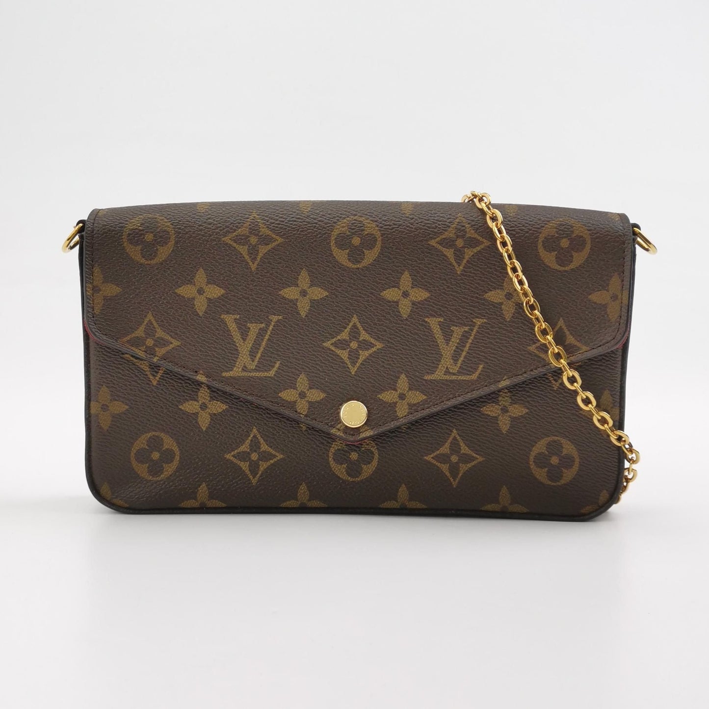Preloved GLM-Pochette FÃ©licie Trio Monogram Print Snap Shoulder Bag 250605781224591