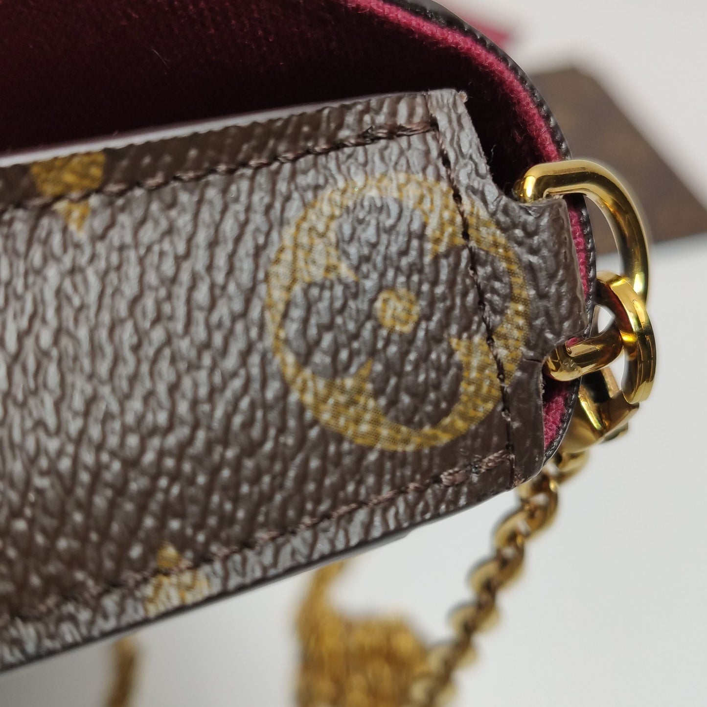 Preloved GLM-Pochette FÃ©licie Trio Monogram Print Snap Shoulder Bag 250605781224591