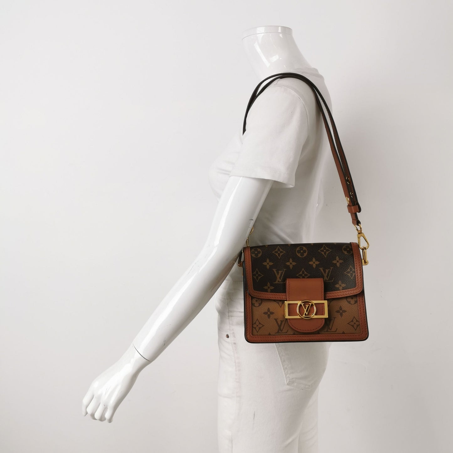 Preloved GLM-Dauphine Mini Monogram Empreinte Leather Crossbody Bag 250605781224289