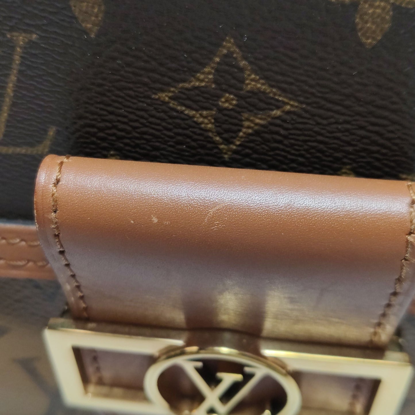 Preloved GLM-Dauphine Mini Monogram Empreinte Leather Shoulder Bag 250604781222496