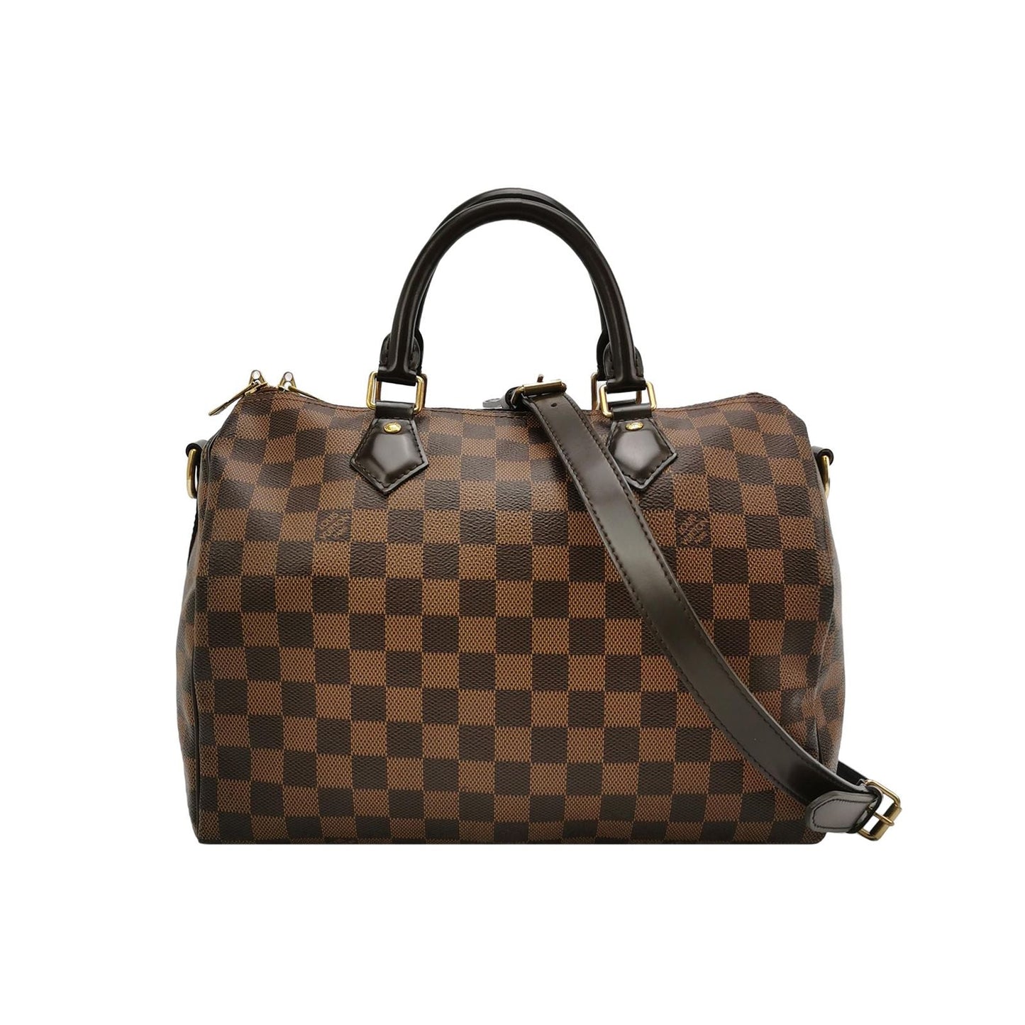 Preloved GLM-Speedy 30 Damier Ebene Boston Shoulder Bag 250603781220410