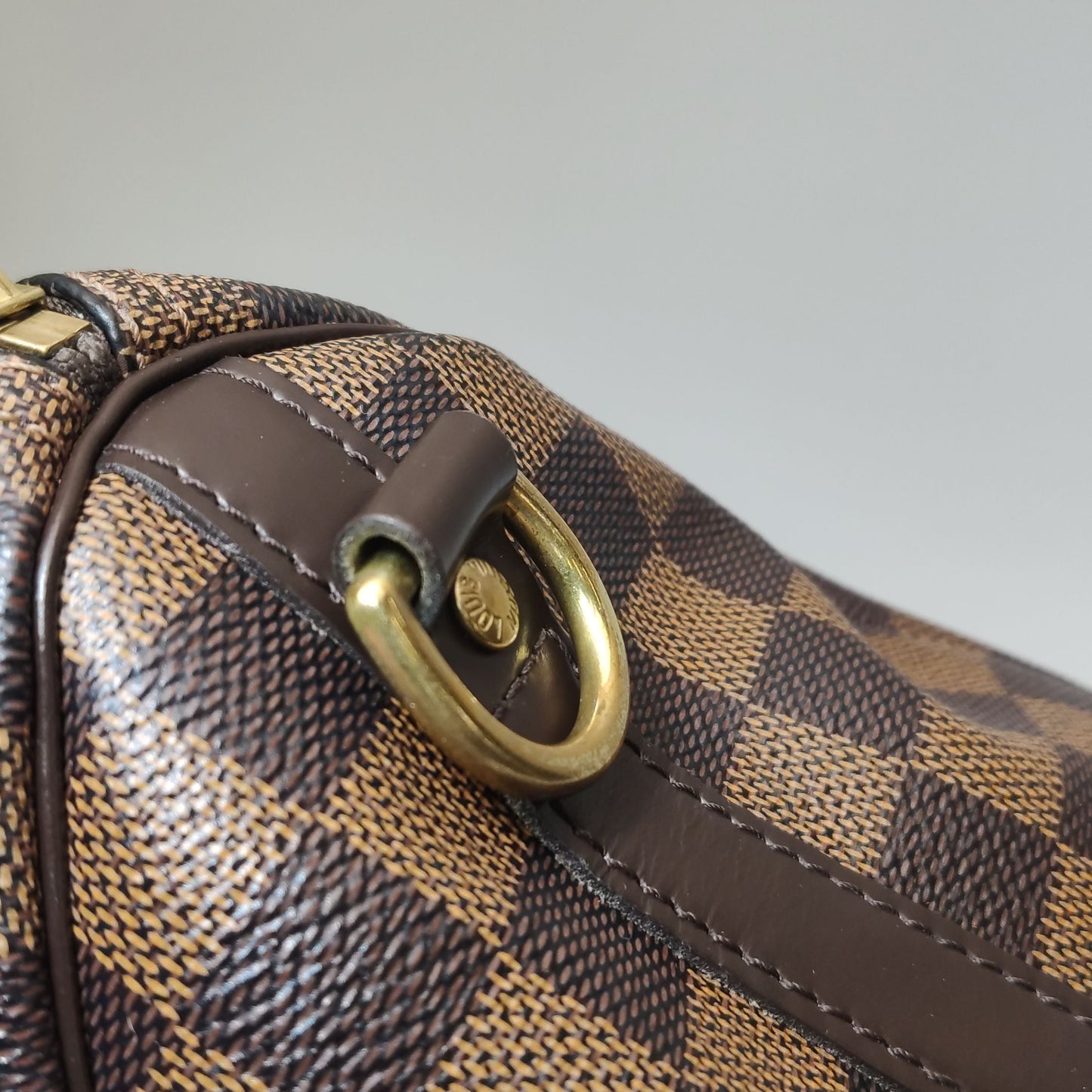 Preloved GLM-Speedy 30 Damier Ebene Boston Shoulder Bag 250603781220410