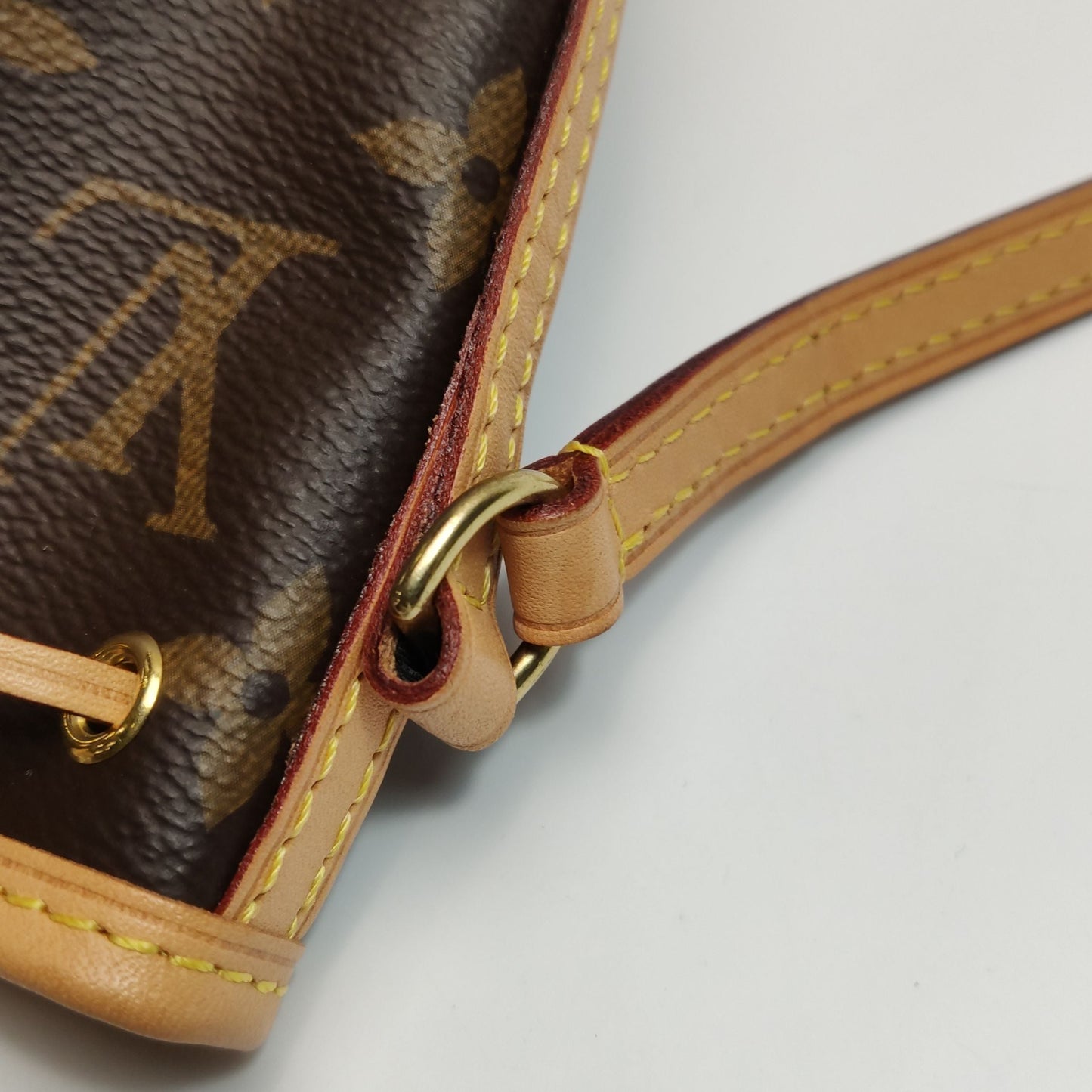Preloved GLM-NOE Nano Monogram Drawstring Shoulder Bag with Chip 067850600034