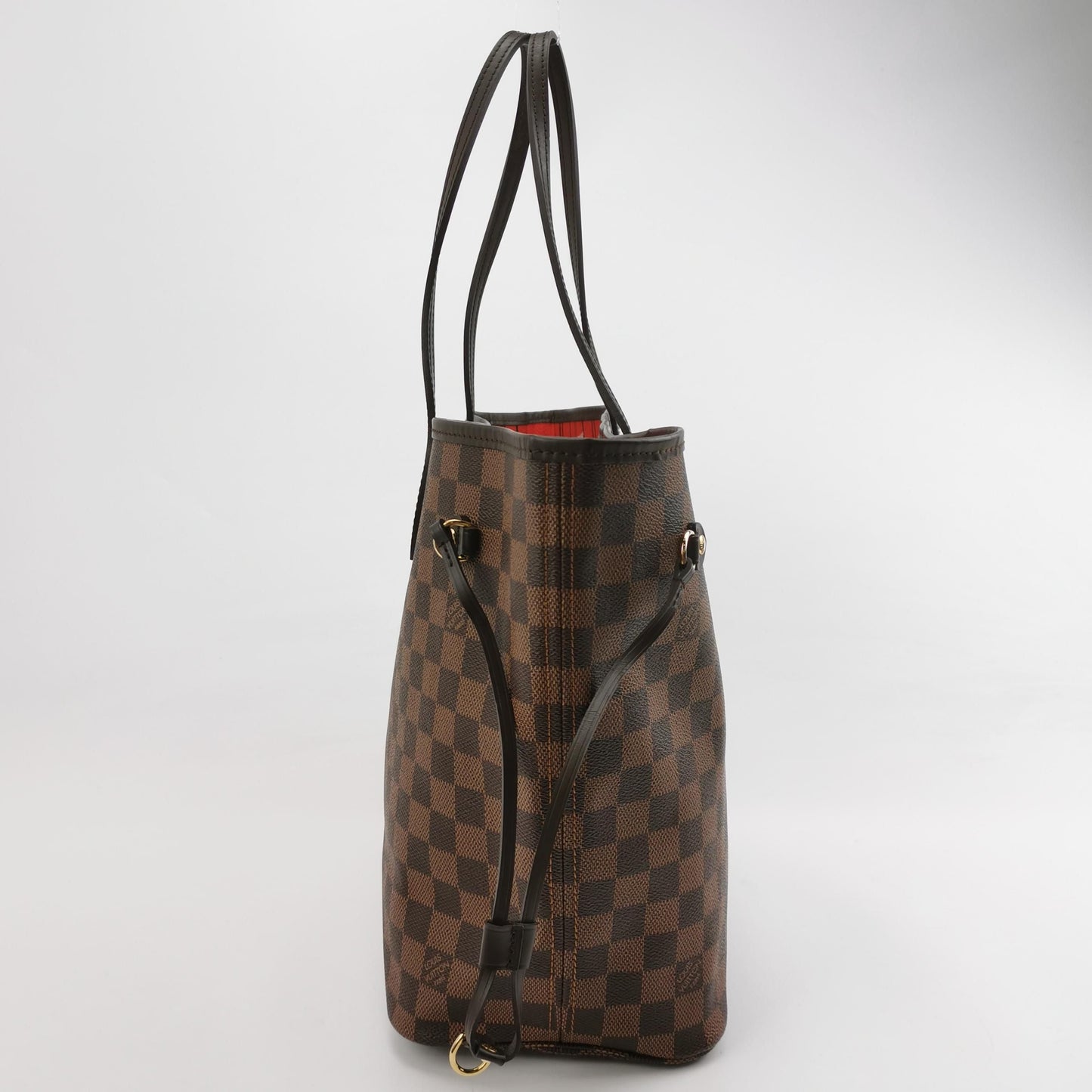 Preloved GLM-Neverfull MM Damier Ebene Tote Bag with Pouch 250604781221641