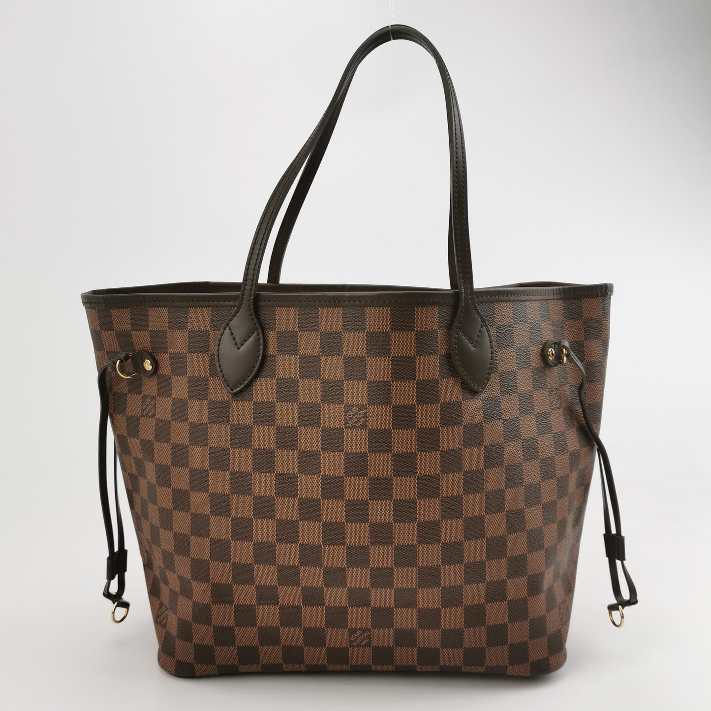 Preloved GLM-Neverfull MM Damier Ebene Tote Bag with Pouch 250604781221641