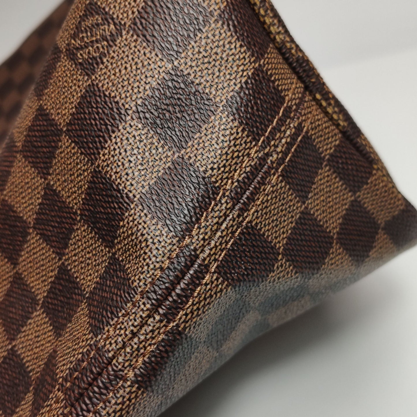Preloved GLM-Neverfull MM Damier Ebene Tote Bag with Pouch 250604781221641