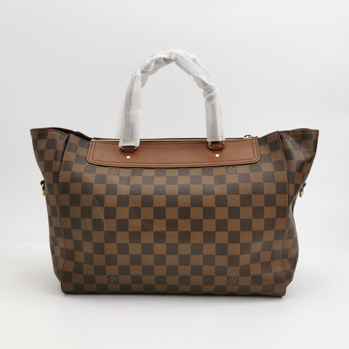 Preloved GLM-Greenwich Leather Checkerboard Logo Shoulder Bag 250602781220056
