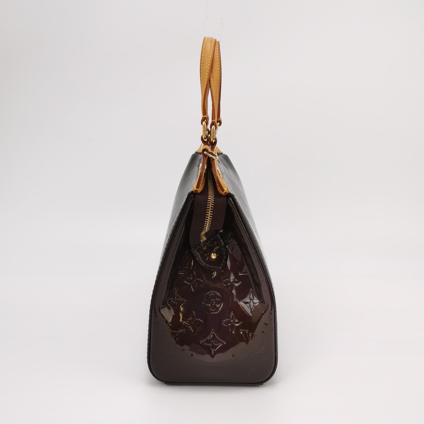 Preloved GLM-Brea Doctor Bag Medium in Vegetable-Tanned Leather and Patent Leather with Monogram Embossing and Rivet Decor 250604781222527